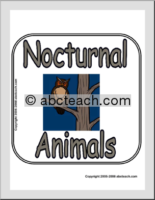 Sign: Nocturnal Animals