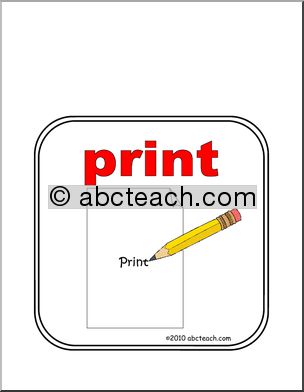 Sign: Print (illustrated)