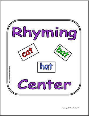 Sign: Rhyming Center