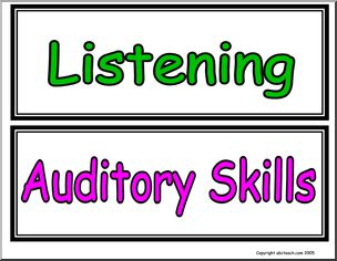 Signs: Classroom Subjects/Skills
