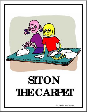 Behavior Poster: “Sit on the Carpet”