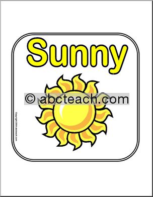 Signs:  Weather – Sunny
