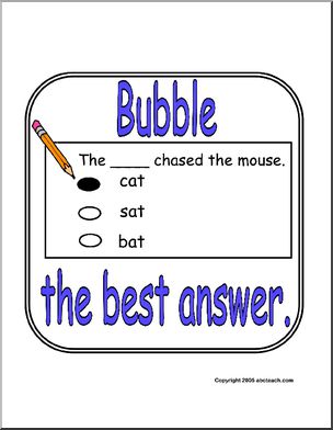 Sign: Bubble the best answer (version1)