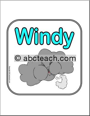 Signs:  Weather –  Windy
