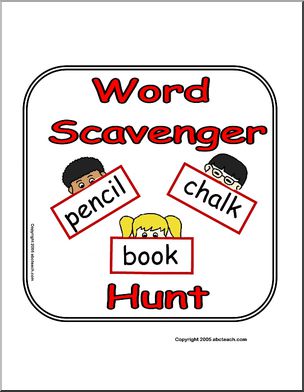 Sign:  Word Scavenger Hunt
