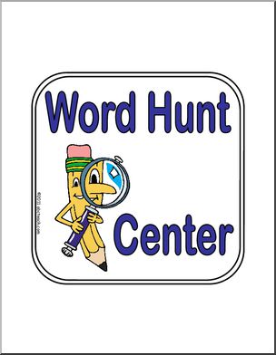 Center Sign: Word Hunt (color)