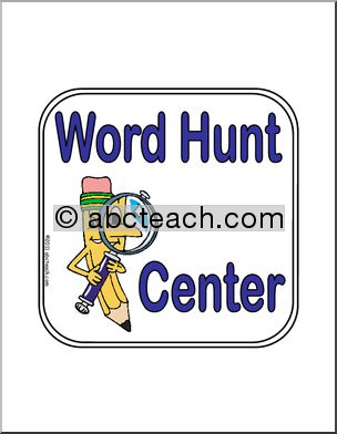 Center Sign: Word Hunt (color)