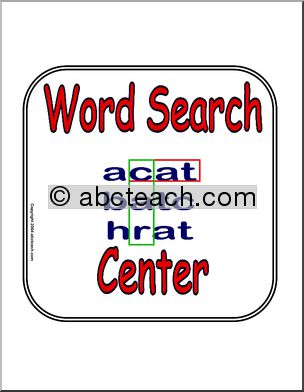 Sign: Word Search Center