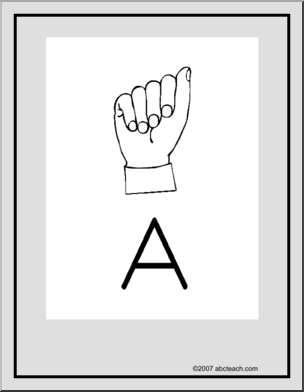 Poster: ASL Letter A