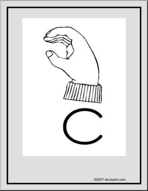 Poster: ASL Letter C