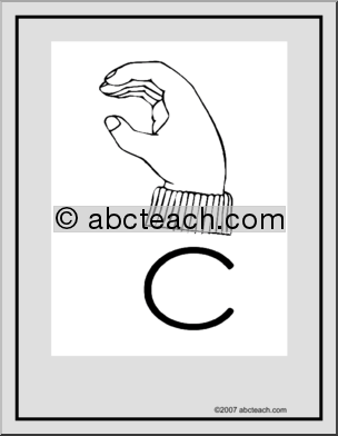 Poster: ASL Letter C