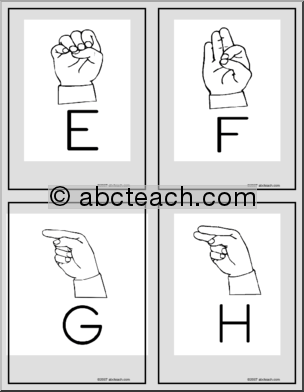 Flashcard: Sign Language (E-H)