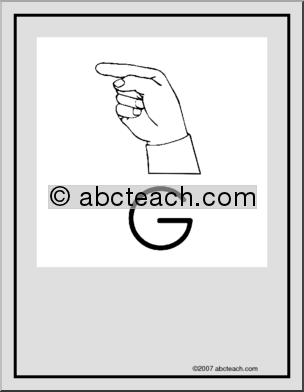 Poster: ASL Letter G