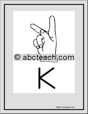 Poster: ASL Letter K