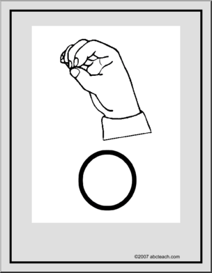 Poster: ASL Letter O