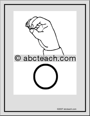 Poster: ASL Letter O