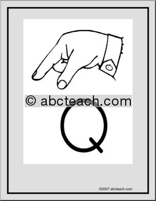 Poster: ASL Letter Q