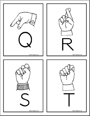 Flashcard: Sign Language (Q-T)