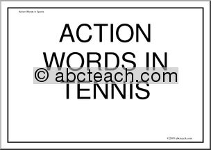 Signs: Action Words in Sports – Tennis
