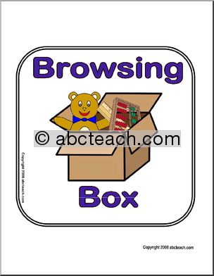 Sign: Browsing Box
