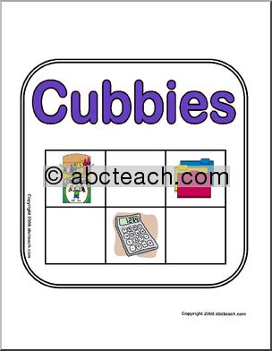 Center Sign: Cubbie Supplies