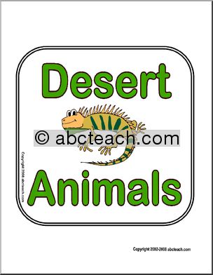 Sign: Desert Animals