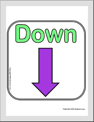 Directional Sign: Down