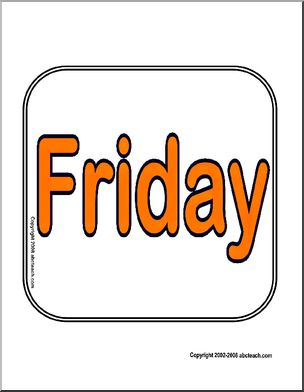 Sign: Friday