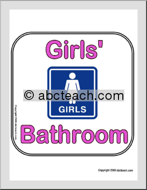 Sign: Girls’ Bathroom