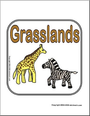 Sign: Grassland Animals