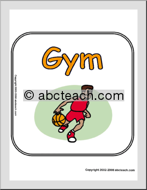 Classroom Sign: Gym