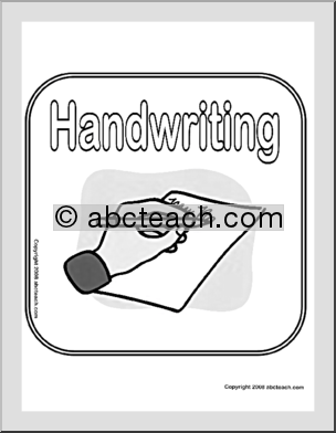 Center Sign: Handwriting (b/w)
