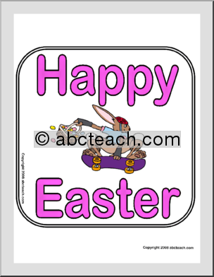 Sign: Happy Easter
