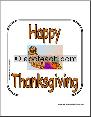 Sign: Happy Thanksgiving