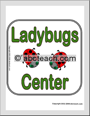 Sign: Ladybugs