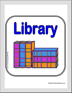 Center Sign: Library