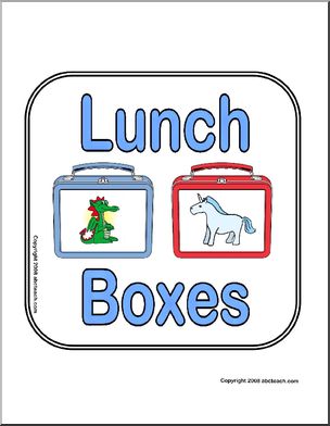 Center Sign: Lunch Boxes