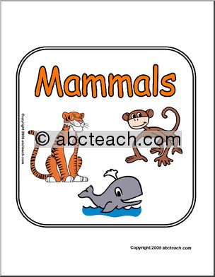 Sign: Animals – Mammals