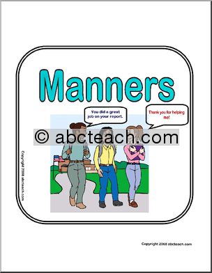 Sign: Manners