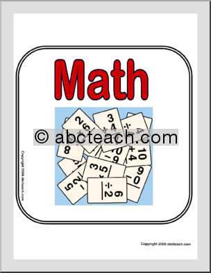 Center Sign: Math