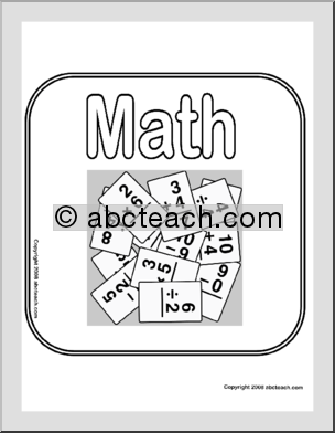 Center Sign: Math (b/w)