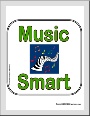 Sign: Music Smart (Multiple Intelligence)