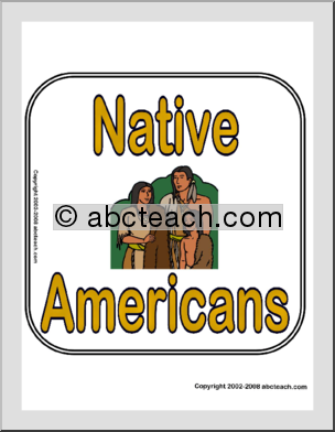 Sign: Native Americans