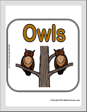 Sign: Owls