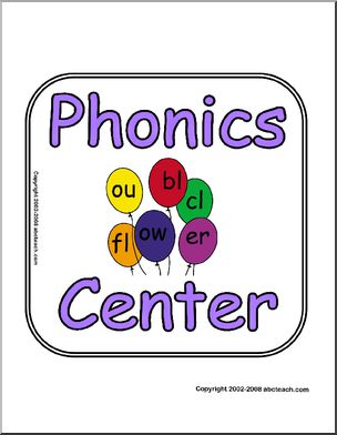 Sign: Phonics Center