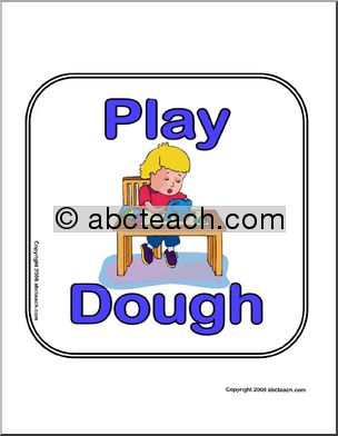Center Sign: Play Dough