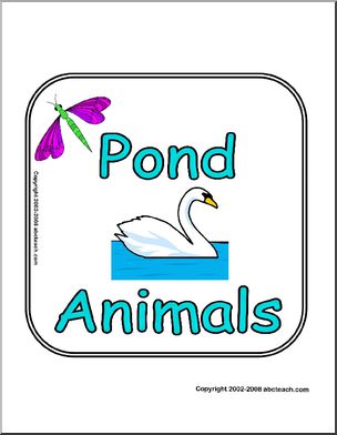 Sign: Pond Animals