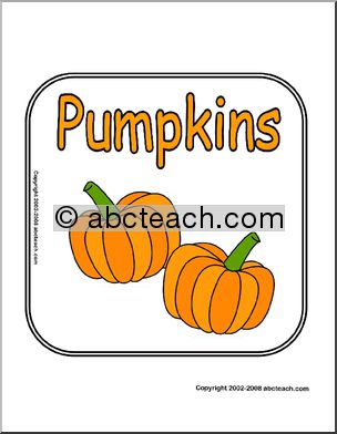 Theme Sign: Pumpkins