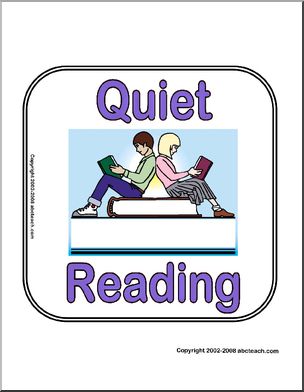 Sign: Quiet Reading