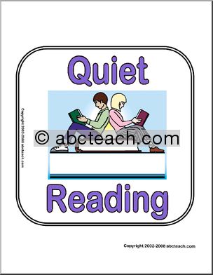 Sign: Quiet Reading